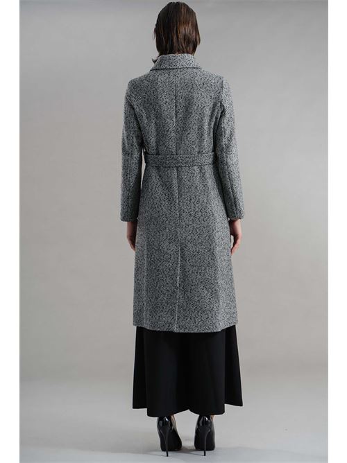 Cappotto in misto lana elmas phil | 050457BIANCO/NERO